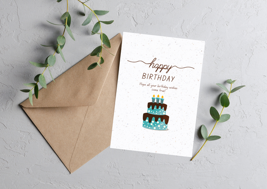 Birthday 10- Personalized Seed Paper Birthday Card for a Sustainable Celebration