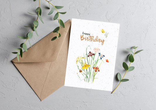 Birthday 1 - Personalized Seed Paper Birthday Card for a Sustainable Celebration