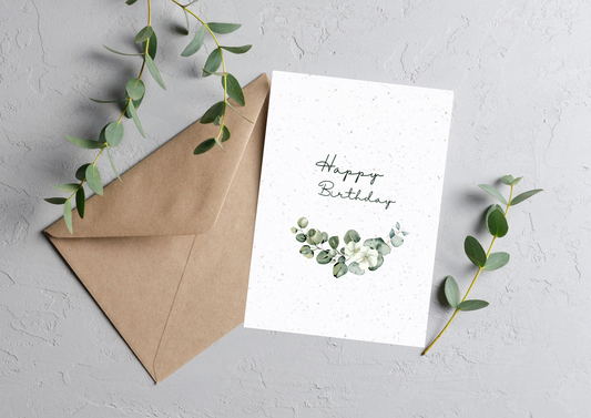 Birthday 3: Personalized Seed Paper Birthday Card for a Sustainable Celebration