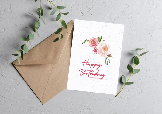 Birthday 5 - Personalized Seed Paper Birthday Card for a Sustainable Celebration