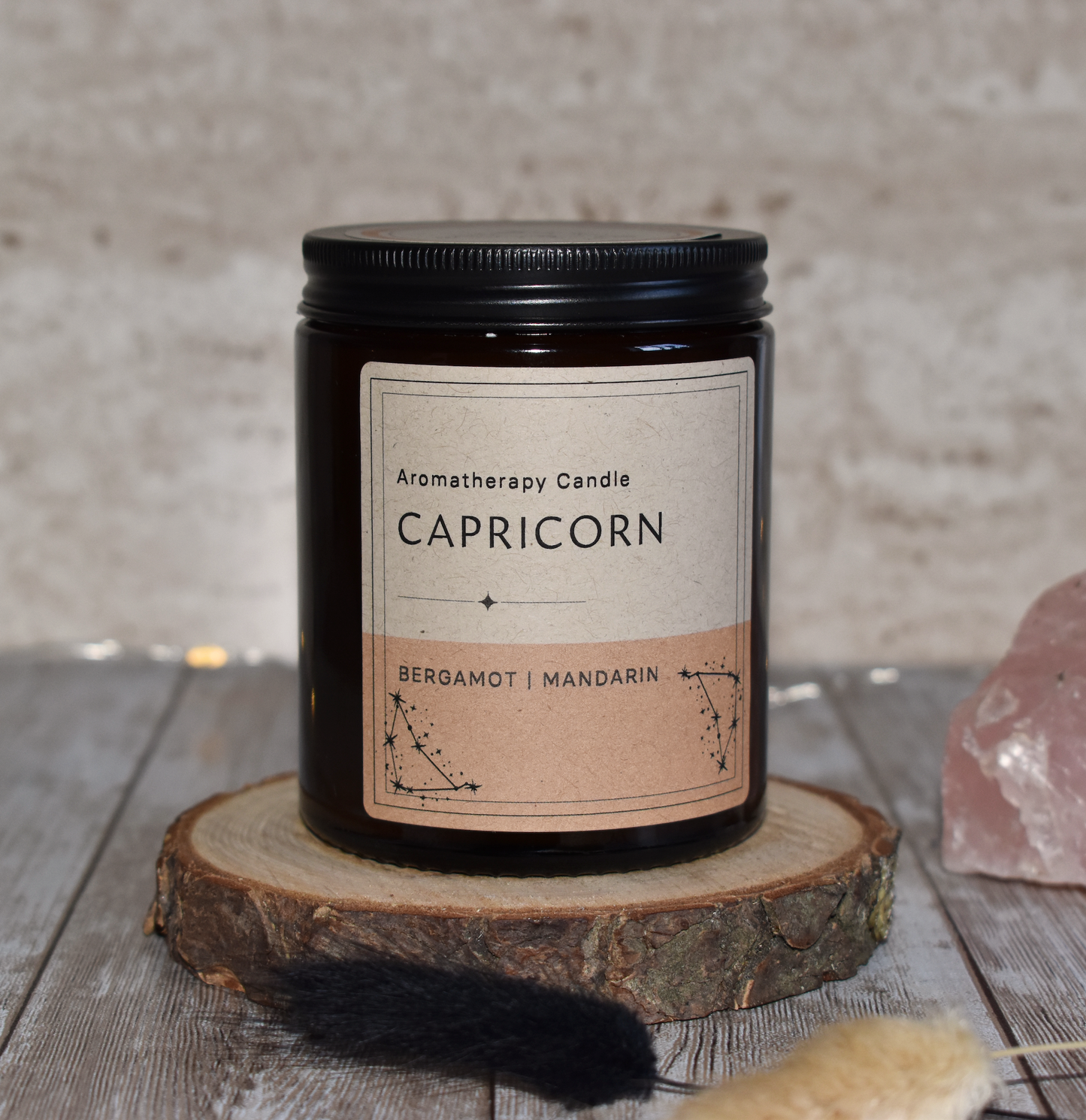 Zodiac Candle CAPRICORN  - Bergamot & Mandarin Aromatherapy Candle, Astrology Candle