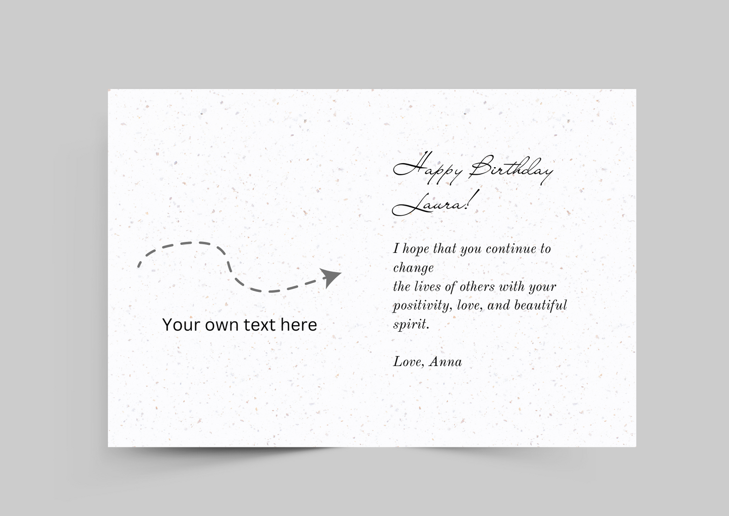 Sending Hugs 2  - Personalized Seed Paper Greeting Card