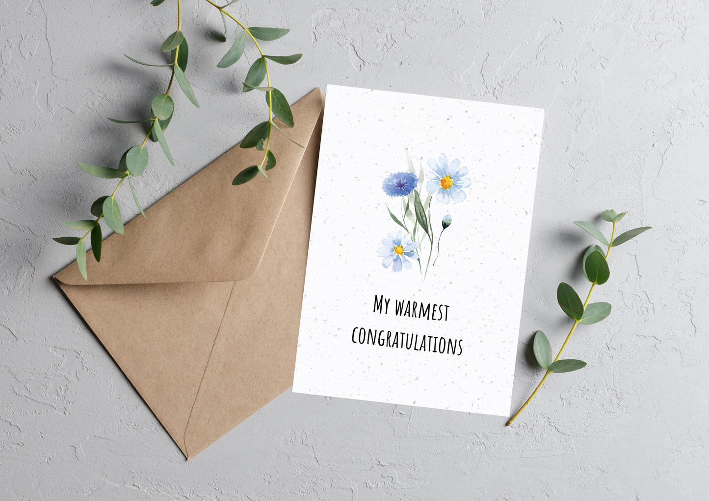 Congratulations 2  - Personalized Seed Paper Greeting Card