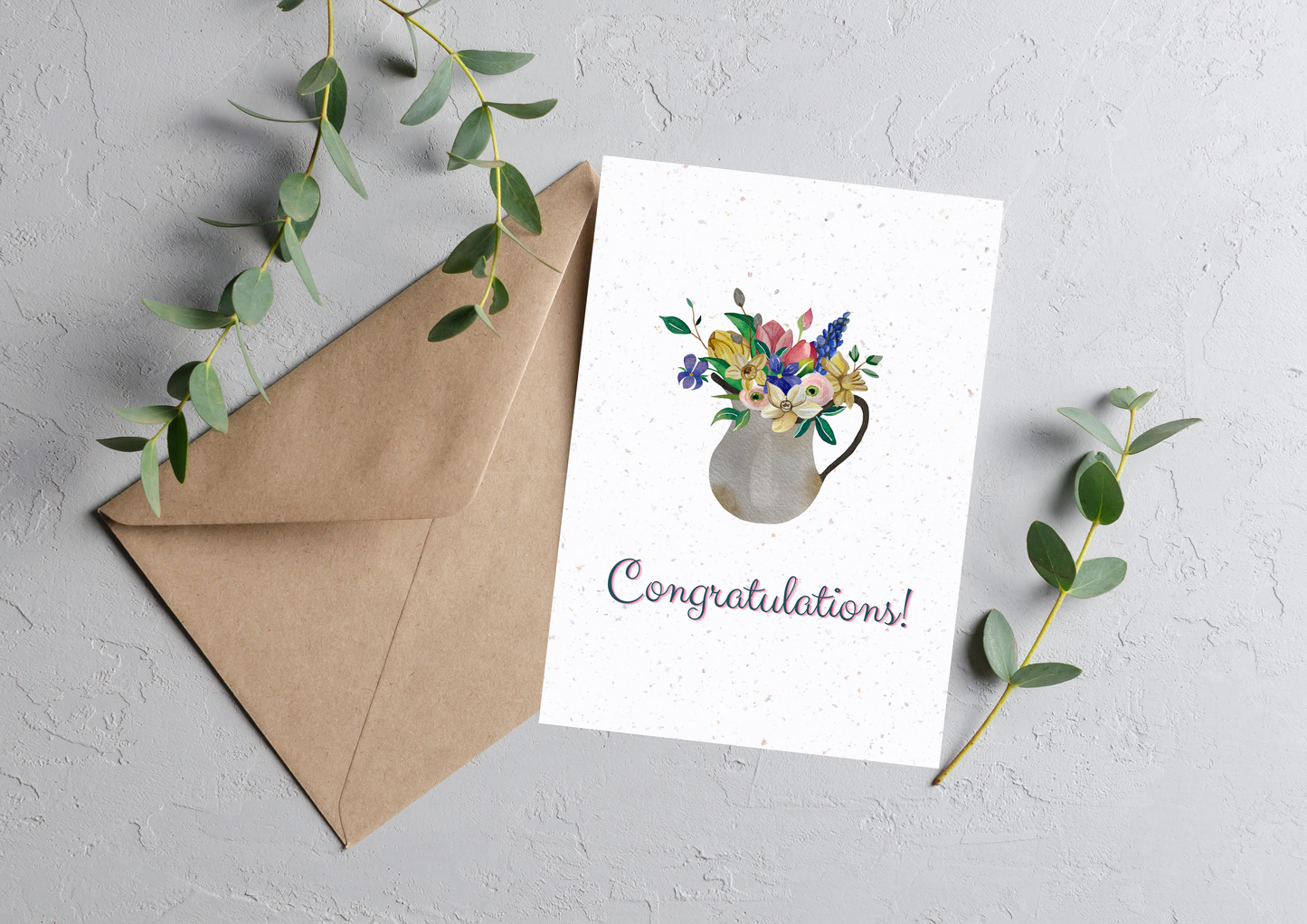 Congratulations 3  - Personalized Seed Paper Greeting Card
