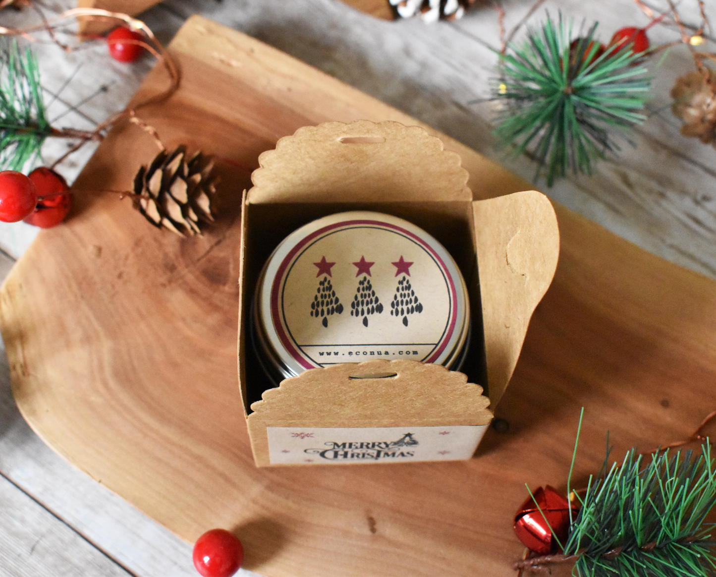 Mini Tin Gift Box - "FESTIVE SPICE" -  Ginger, Cassia and Clove Essential oil Blend