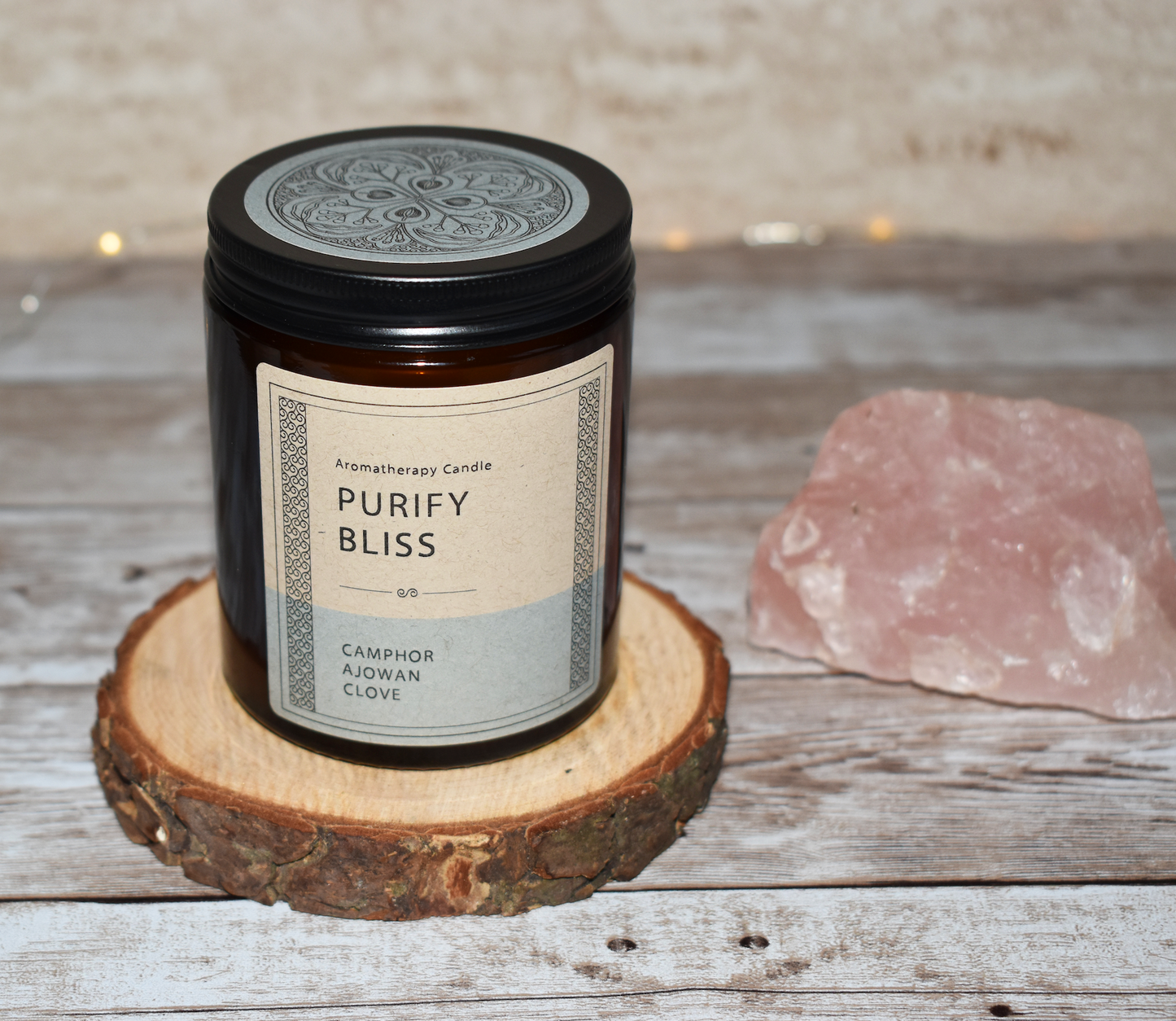 Purify Your Space with our "Purify Bliss" Aromatherapy Candle: Camphor, Ajowan & Clove Bud Essential Oils