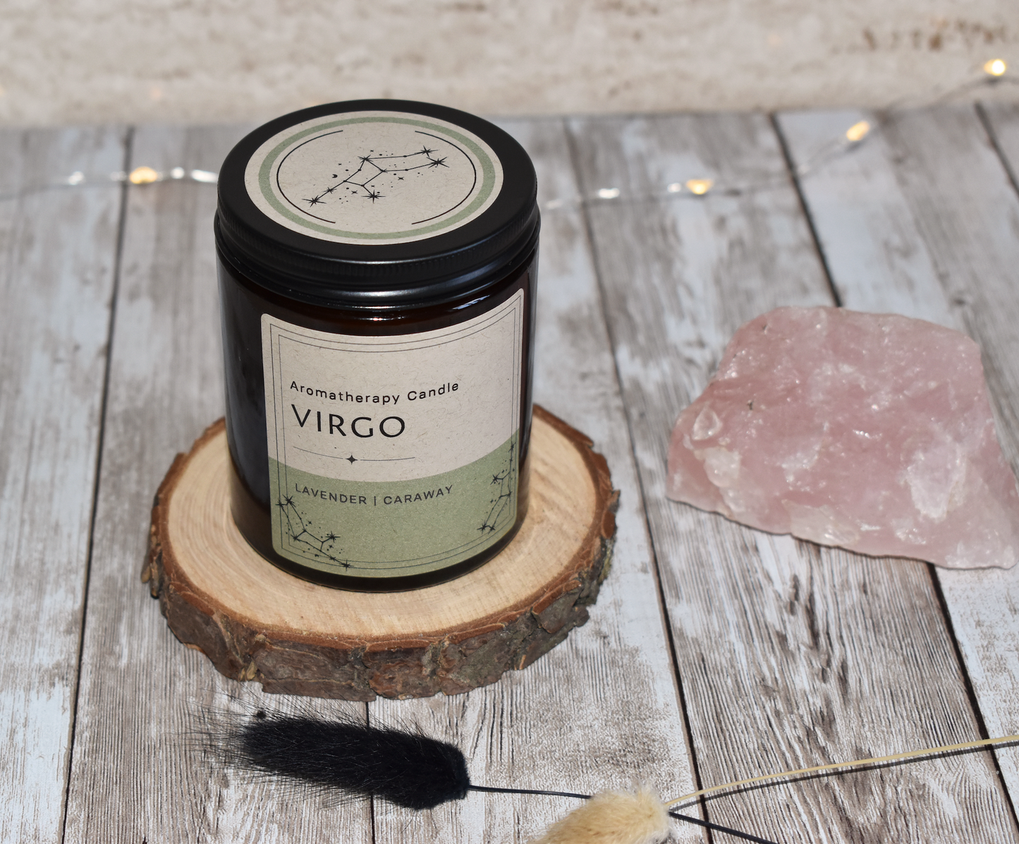 Zodiac Candle VIRGO  - Lavender & Caraway Aromatherpy Candle,  Astrology Candle