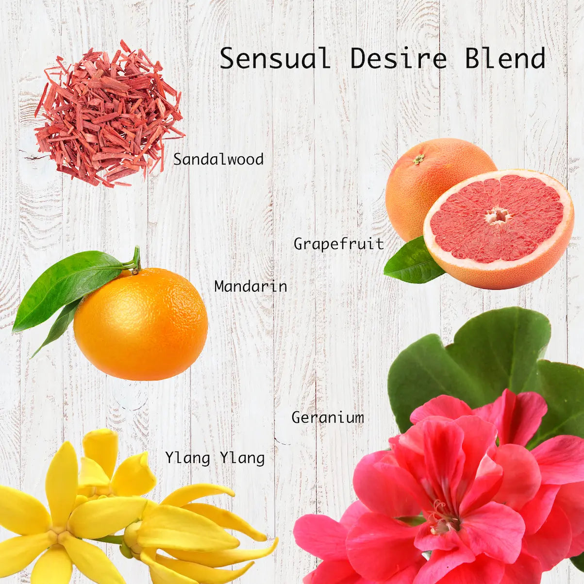 Ignite Passion with "Sensual Desire" Aromatherapy Candle: Geranium, Grapefruit, Sandalwood, Mandarin & Ylang-Ylang Ecosenz Wellbeing